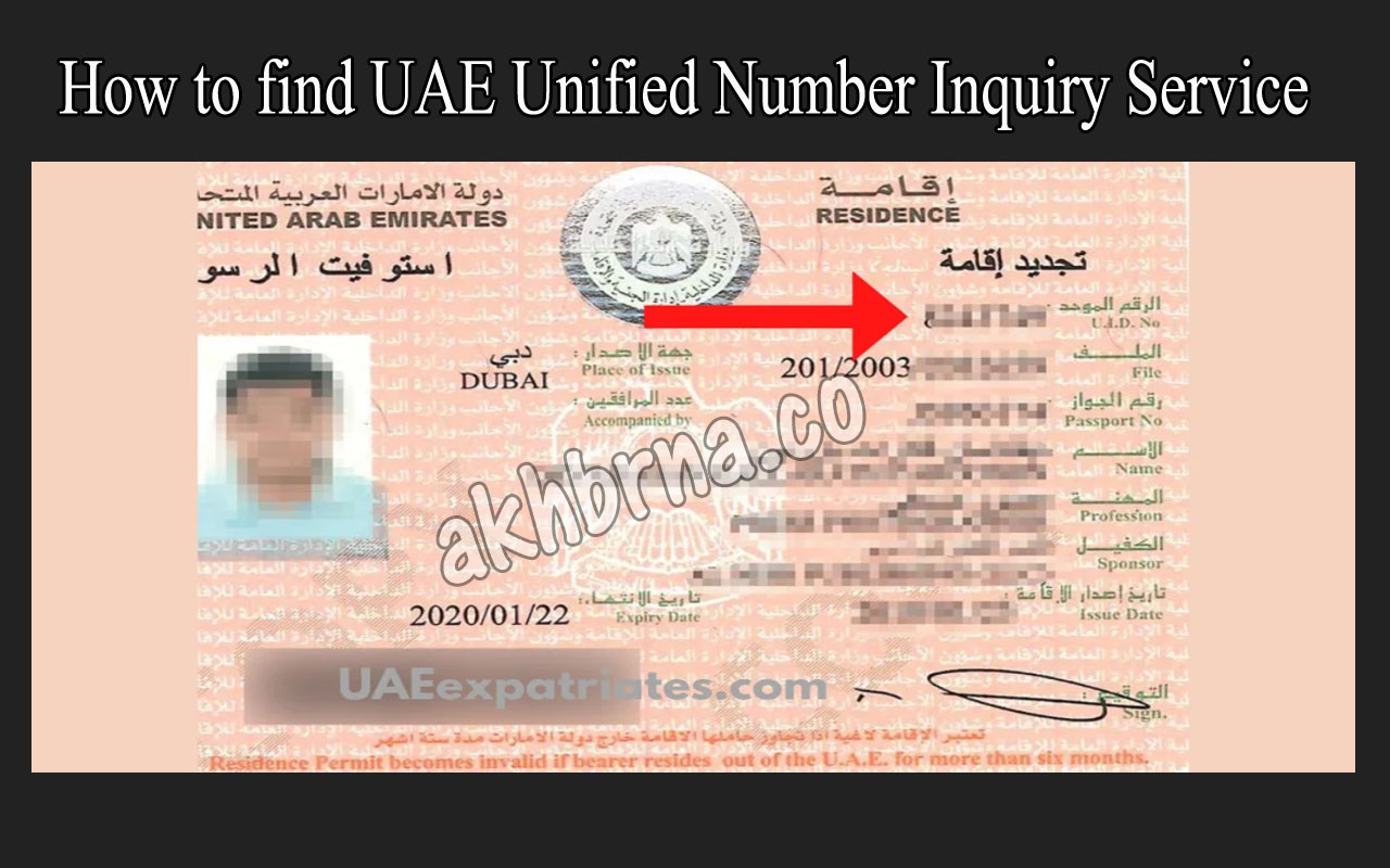 unified number uae for visit visa